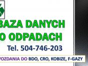 Wystawienie zlecenia, karty w BDO, tel. 504-746-203. Obsługa systemu.