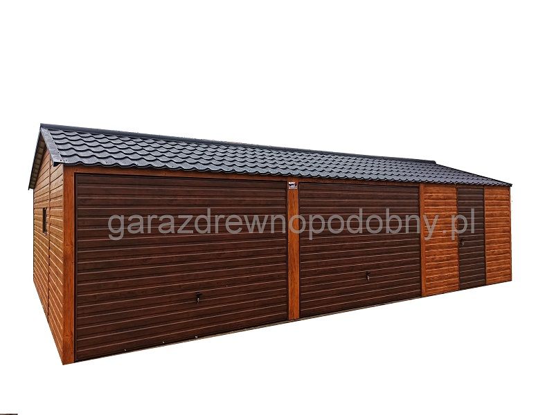 Garaż blaszany drewnopodobny 8x6  - Zdjęcie 1