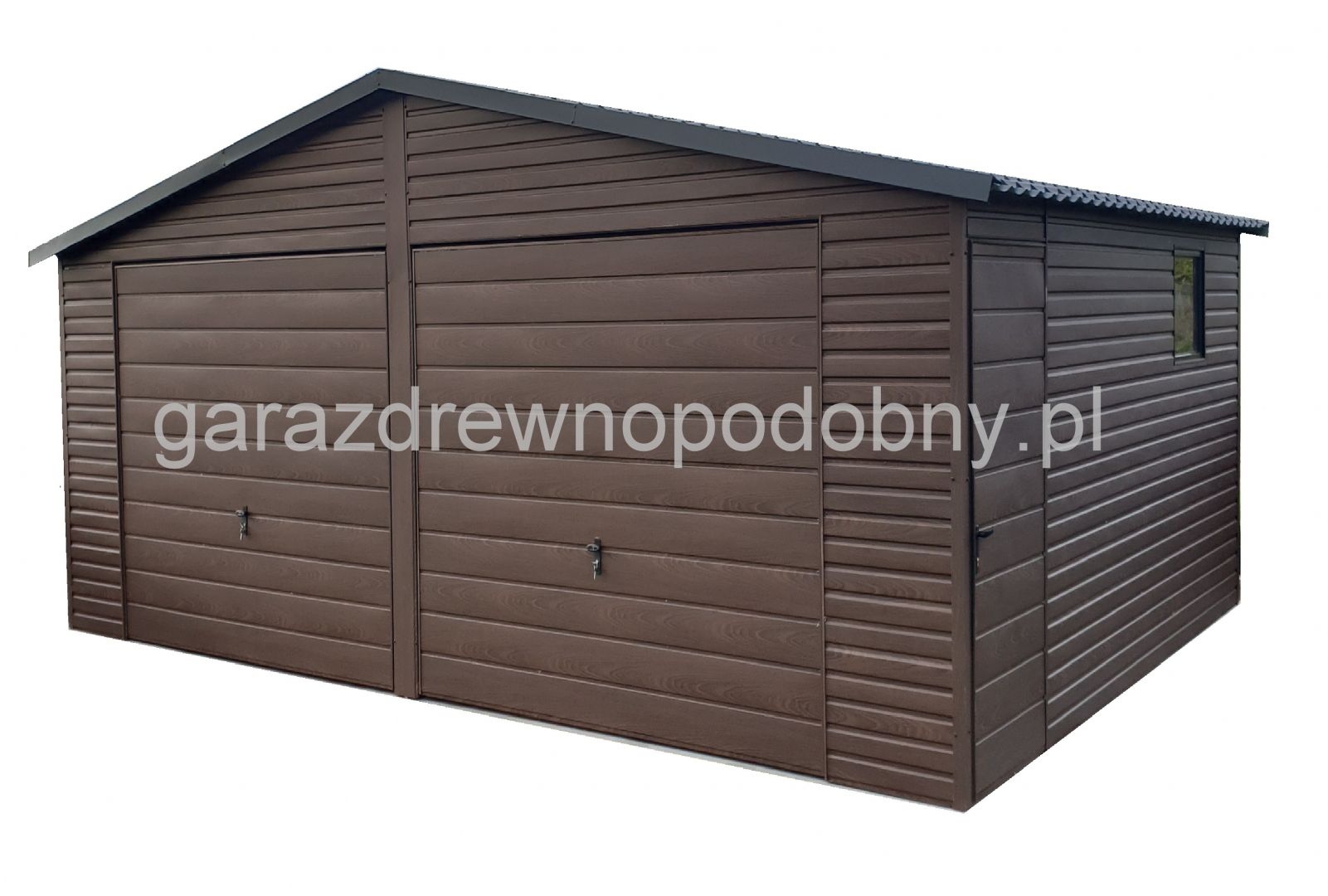 Garaż blaszany drewnopodobny 7x6  - Zdjęcie 1