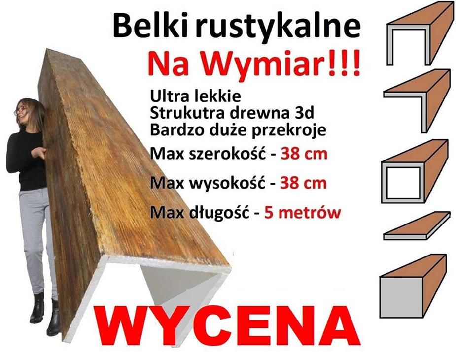 Belki rustykalne Na Wymiar, imitacja drewna Tomaszów Mazowiecki - Zdjęcie 1