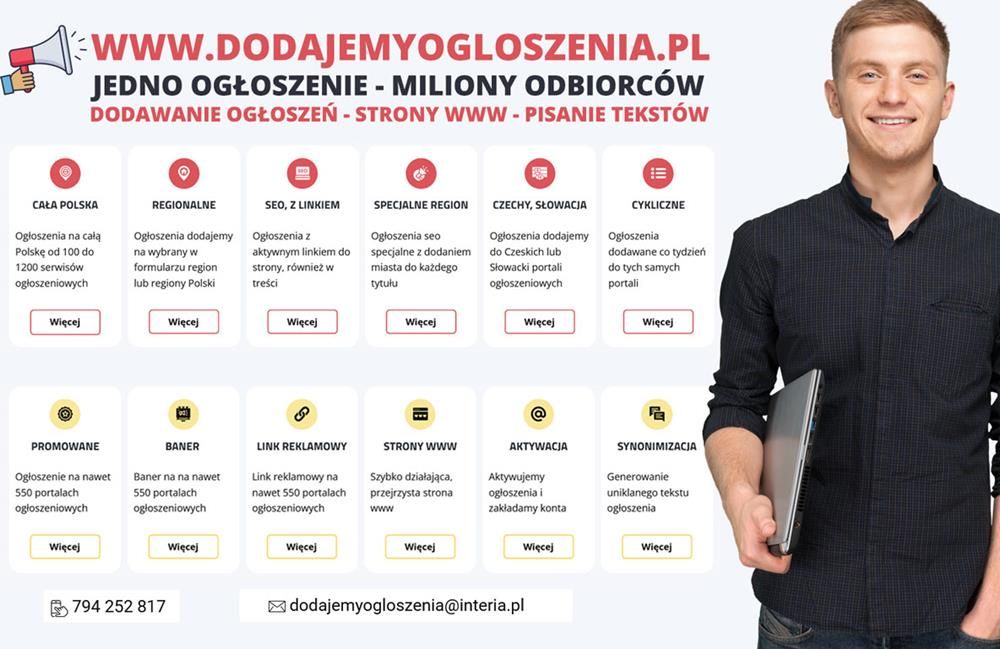 Dodamy za Ciebie ogłoszenia, stworzymy stronę, napiszemy teksty cała Polska - Zdjęcie 1