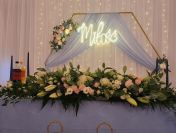 Dekoracja sali, Napis Love/miłość, Ścianka za parę młodą, Fotobudka, Ciężki dym
