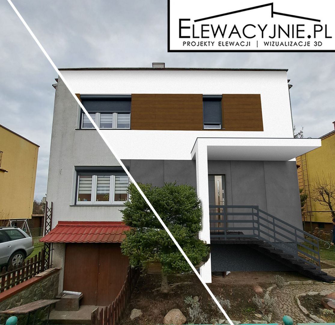 Projekty Elewacji domów jednorodzinnych / Elewacje Twoich Marzeń Bydgoszcz - Zdjęcie 1