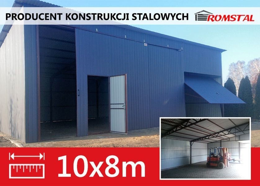 Duży Garaż Blaszany - Blaszak - Wiata - Magazyn - ROMSTAL  - Zdjęcie 1