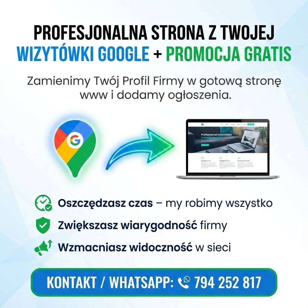 Twoja wizytówka Google jako gotowa strona www cała Polska - Zdjęcie 1