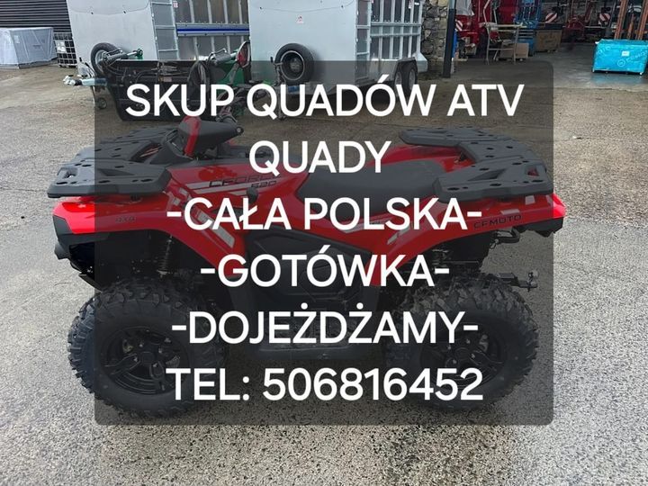 SKUP QUADÓW QUAD QUADY ATV BUGGY SSV 4X4 -CAŁA POLSKA- GOTÓWKA! Bydgoszcz - Zdjęcie 1