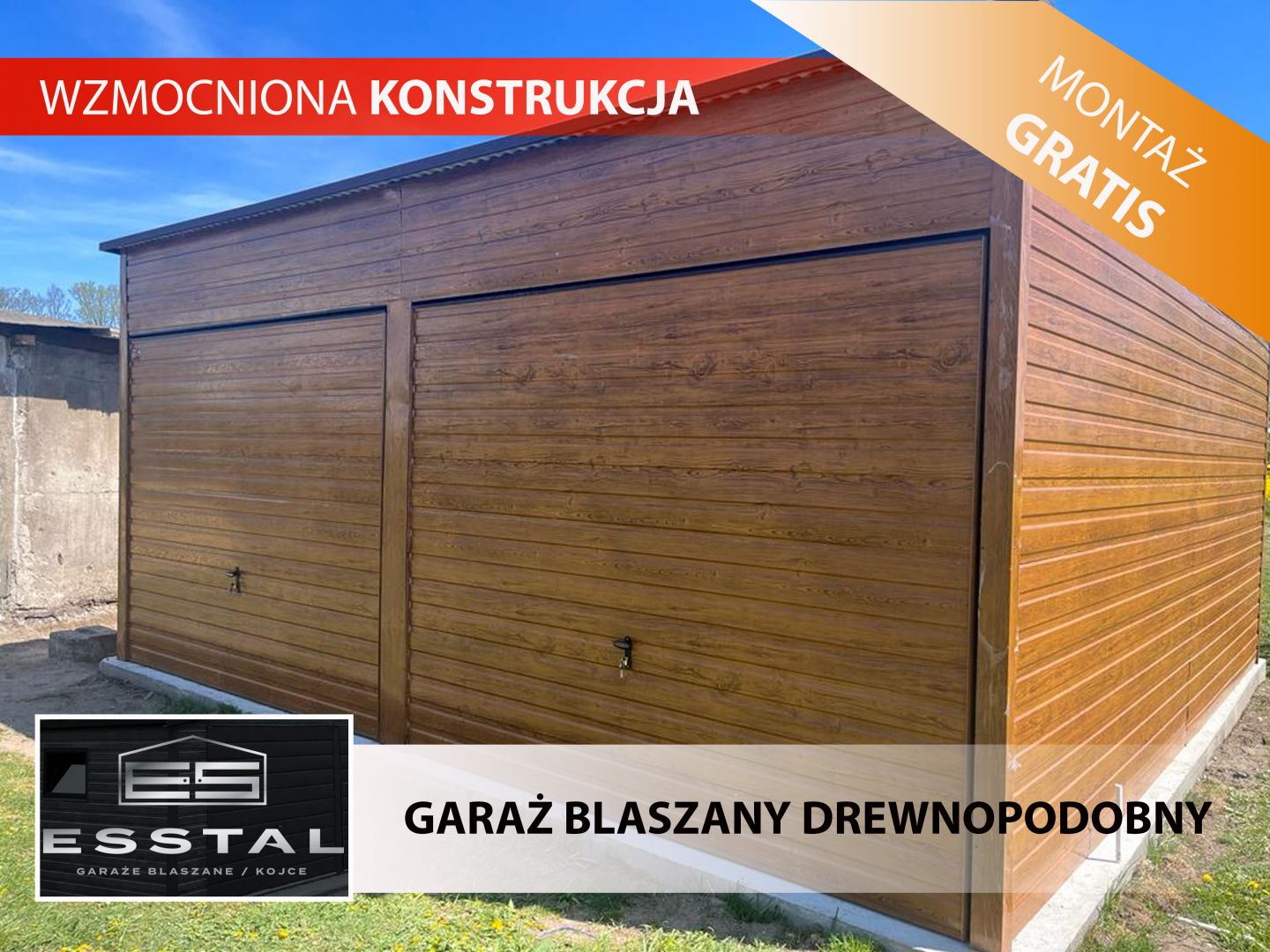 Garaż Blaszany ZŁOTY DĄB |BLASZAK - HALA| - ESSTAL*  - Zdjęcie 1