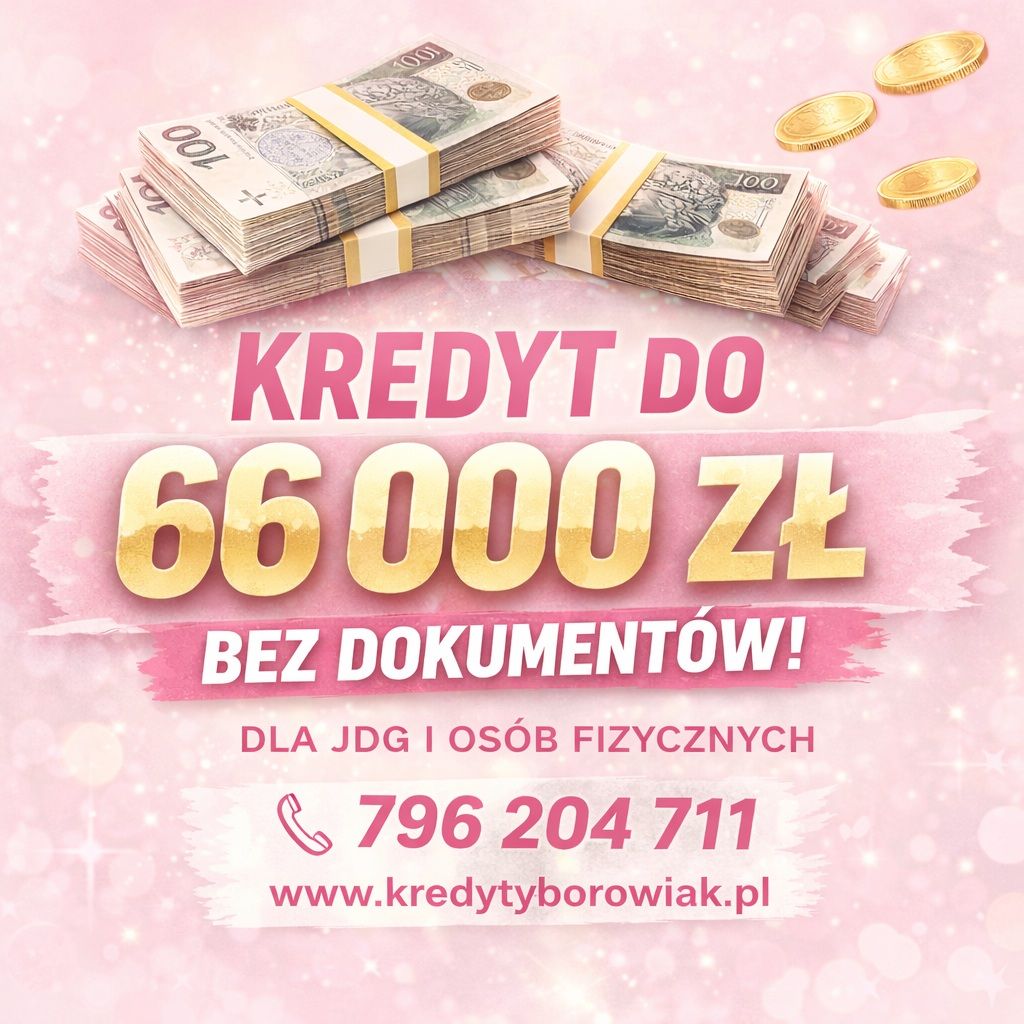 KREDYT DLA JDG I OSÓB FIZYCZNYCH BEZ DOKUMENTOWANIA DOCHODU! Bydgoszcz - Zdjęcie 1