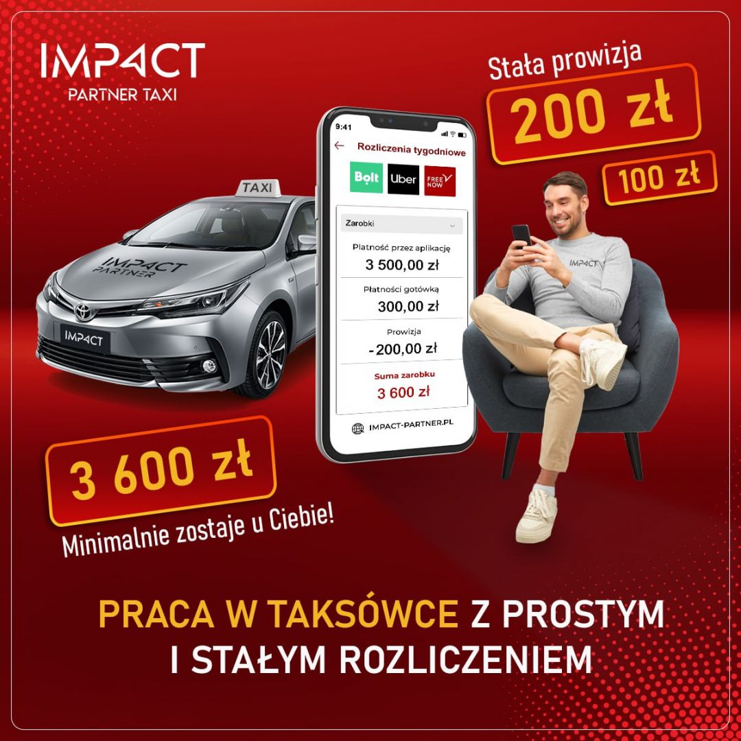 Kierowca kat. B | Partner TAXI | Wolny grafik Bydgoszcz - Zdjęcie 1