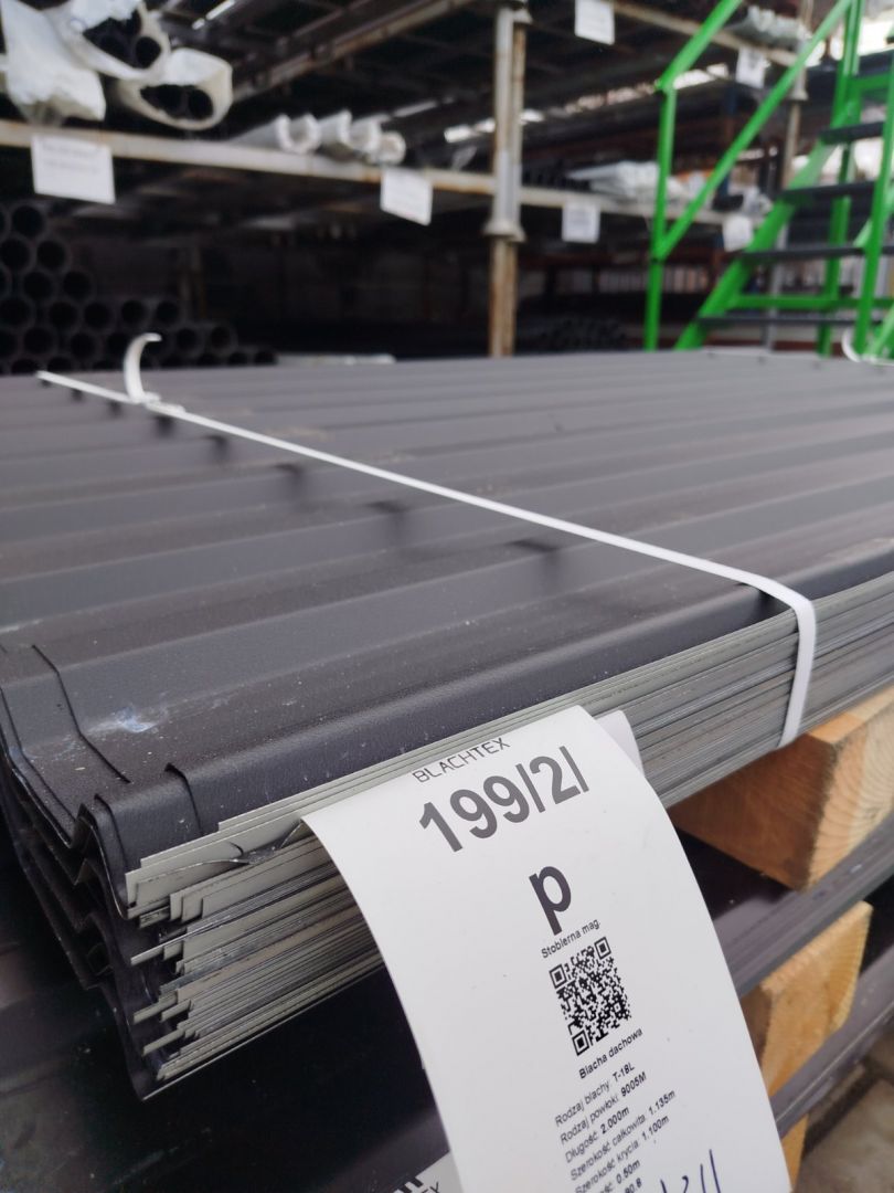 Blacha T-13/T-18 grafit. Paczki po 50 arkuszy. Widełka - Zdjęcie 1