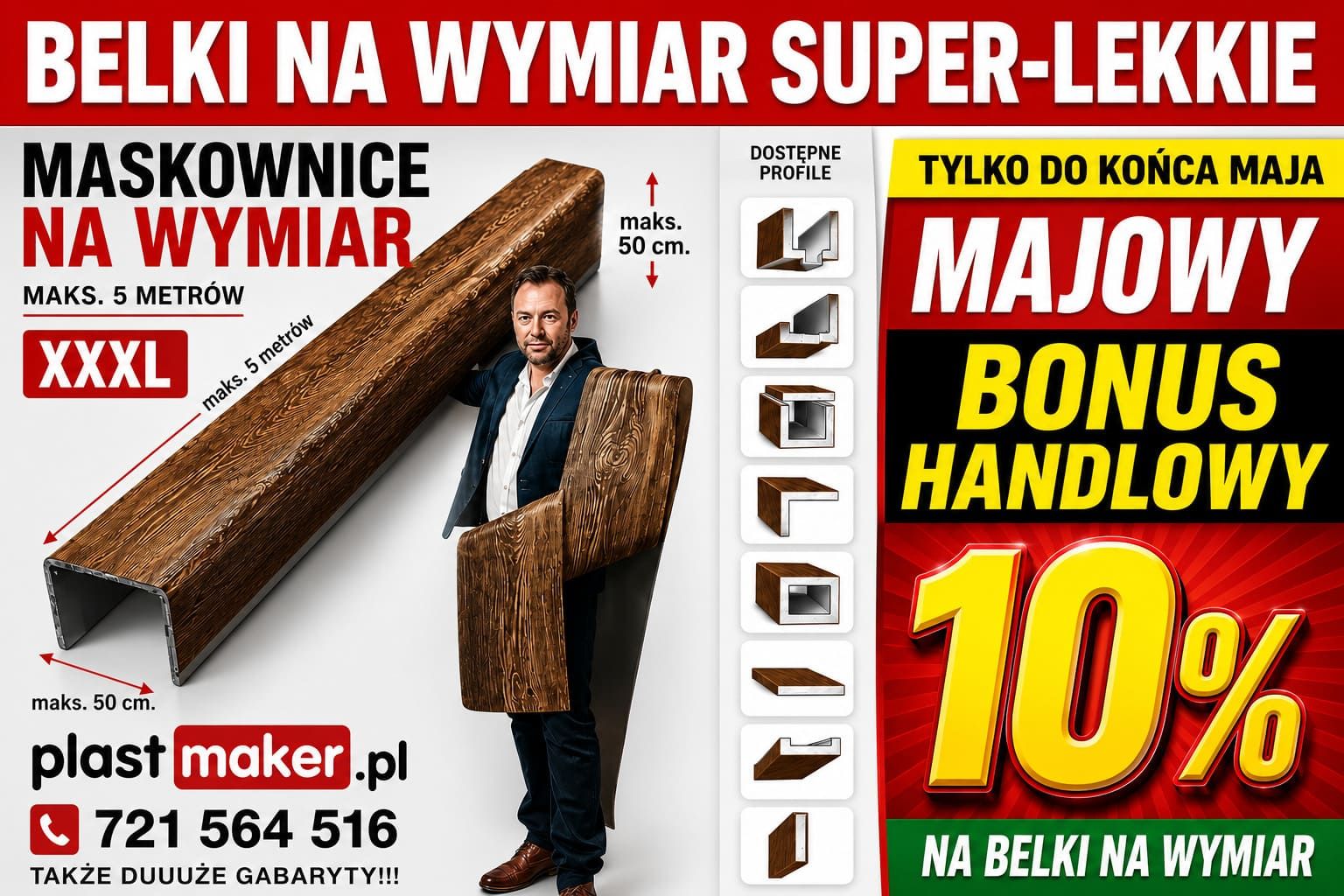 Belki rustykalne sufitowe i maskownice na wymiar - BONUS MAJOWY 10 procent! cały kraj - Zdjęcie 1