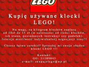 Kupię używane klocki LEGO na wagę w cenie 30-35 zł za KG!!! ZAPRASZAM!!!